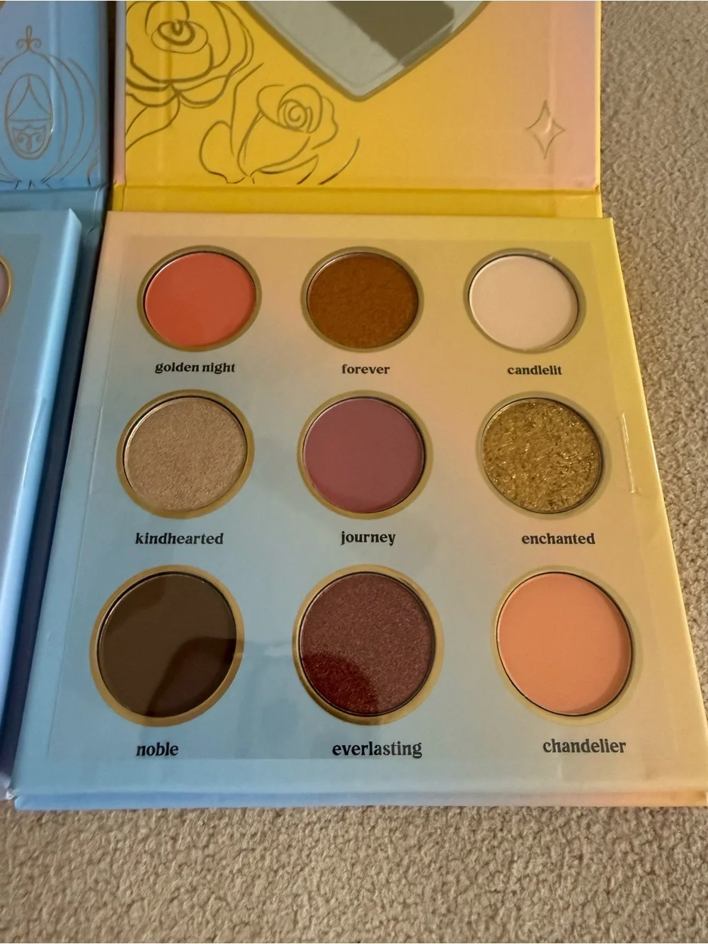The Creme Shop Disney Princess Eyeshadow Palette Bundle Belle Cinderella NWT